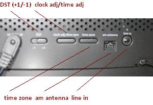 iHome Clock Radio - back panel iHome Clock Radio - back panel