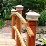 Solar LED post cap lights