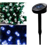 Solar powered Christmas lights 100 LEDs white Solar powered Christmas lights 100 LEDs white